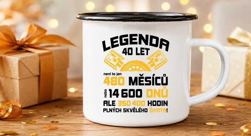 Narozeninový plecháček Legenda 40 let jako dárek pro čtyřicátníka